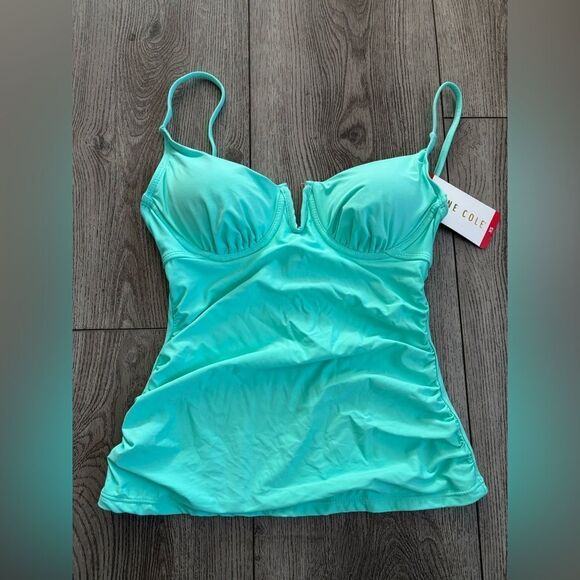 Anne Cole woman’s  aqua bikini top - Picture 1 of 4